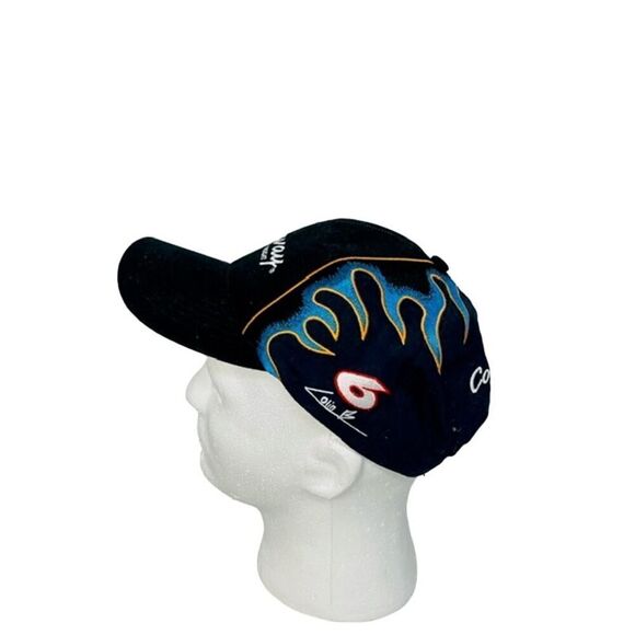 Conway Freight Hat Cap Strap Back Adjustable men Colin Braun 6 Black Blue Flames - Picture 1 of 10
